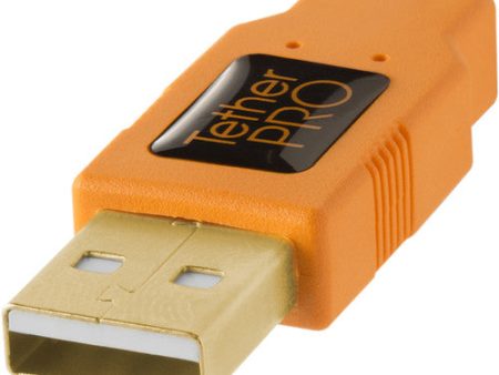 Tether Tools TetherPro USB 2.0 Type-A to 5-Pin Mini-USB Cable (Orange, 15 ) - Open Box For Sale