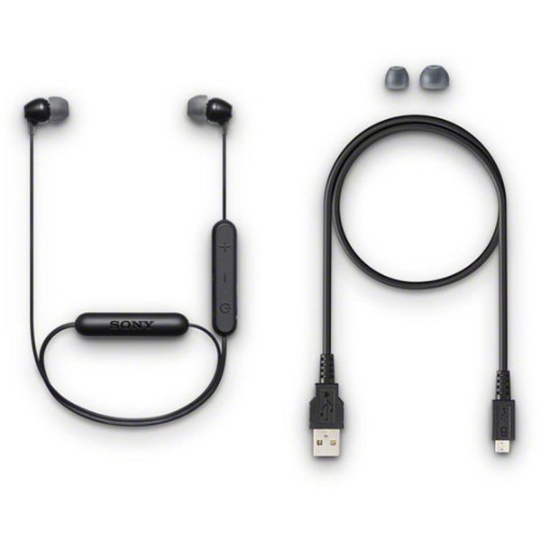 Sony WI-C300  wireless earphones with mic - Black Online Hot Sale