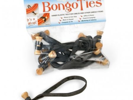 BongoTies 5  Elastic Cable Ties (10-Pack, Black) Hot on Sale