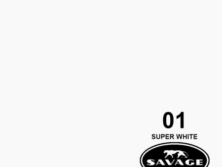 Savage Widetone Background Paper 107 x 36  Roll #01 Super White Online now