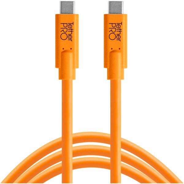 Tether Tools Starter Tethering Kit (Usb-C To Usb-C 15  (4.6M) Straight To Straight   High-Visibility Orange   Tet on Sale