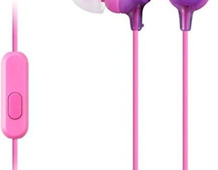 Sony MDR-EX15AP V In-Ear Headphones With Microphone - Violet For Discount