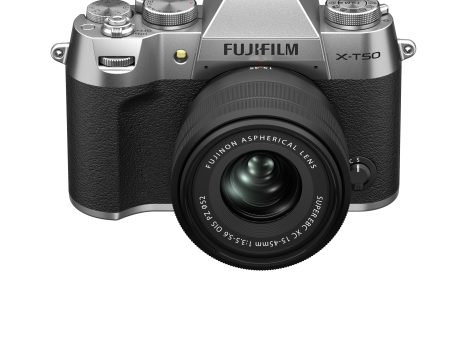 Fujifilm X-T50 Mirrorless camera Body, w  XC15-45mmF3.5- 5.6 OIS PZ Lens Kit - Silver For Cheap