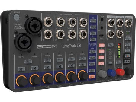 Zoom LiveTrak L-6 Portable 6-Channel Digital Mixer and Multitrack Recorder Fashion