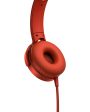 Sony MDR-XB550AP - Headphones with mic - on-ear - 3.5 mm jack - red For Cheap