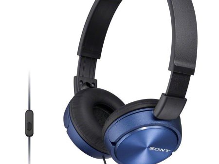 Sony MDR-ZX310AP - ZX Series - headphones with mic - full size - 3.5 mm jack - blue Hot on Sale