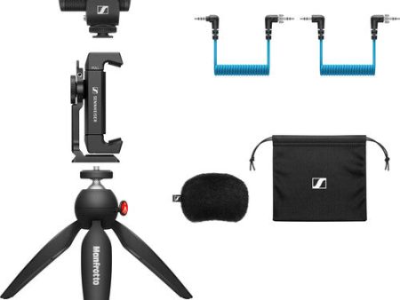 Sennheiser MKE 200 Mobile Kit Ultracompact Camera-Mount Directional Microphone with Smartphone Recording Bundle on Sale