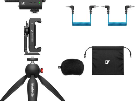 Sennheiser MKE 400 Mobile Kit Camera-Mount Shotgun Microphone with Smartphone Recording Bundle Sale