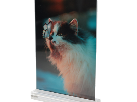 Acrylic Double sided tabletop Picture Frame - Vertical - 8x10 For Discount